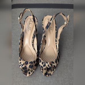 Abella Black and Brown Heels with Elegant Slingback